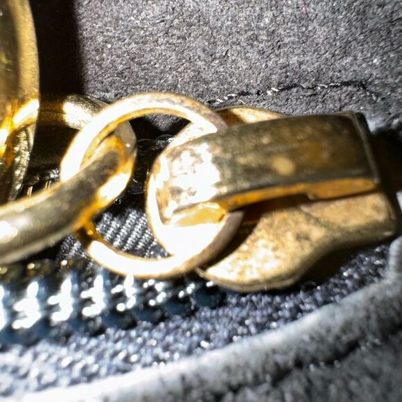 Vintage Moschino Black Suede & Gold Studded Clutch Bag - Picture 8 of 11